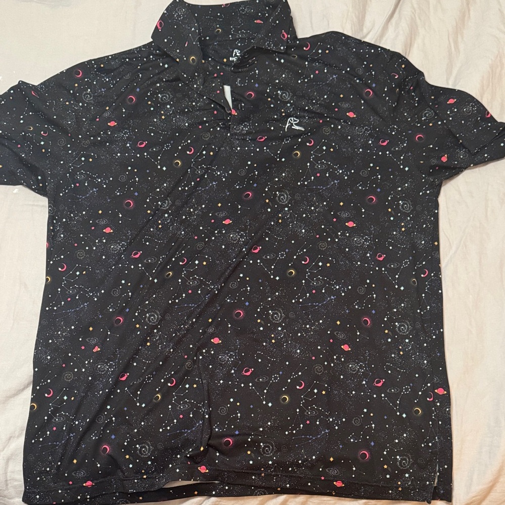 Rhoback Men's Cosmic Black Polo